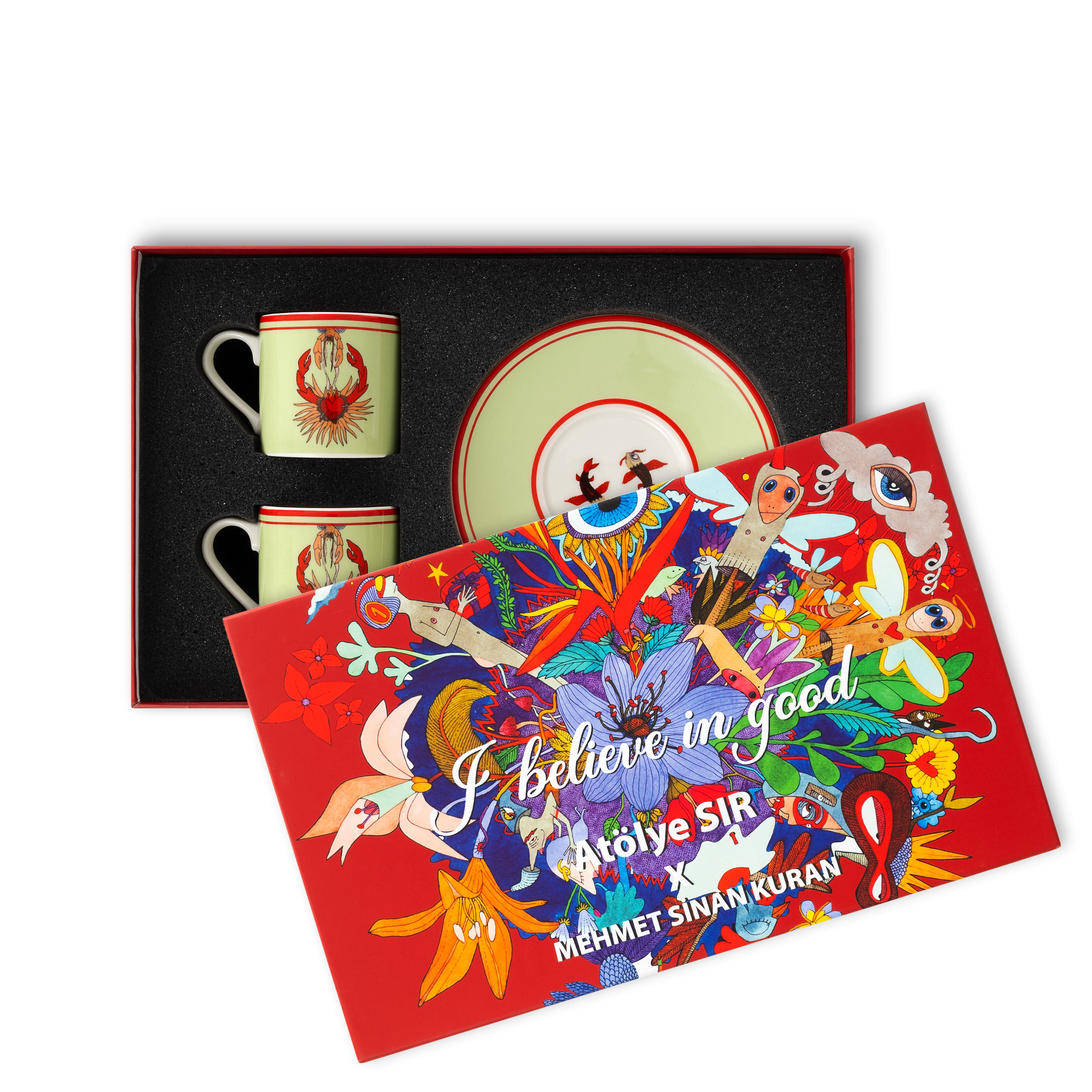 I Believe In Good Collection yengeç 2'li Espresso Seti / Hediye Kutulu