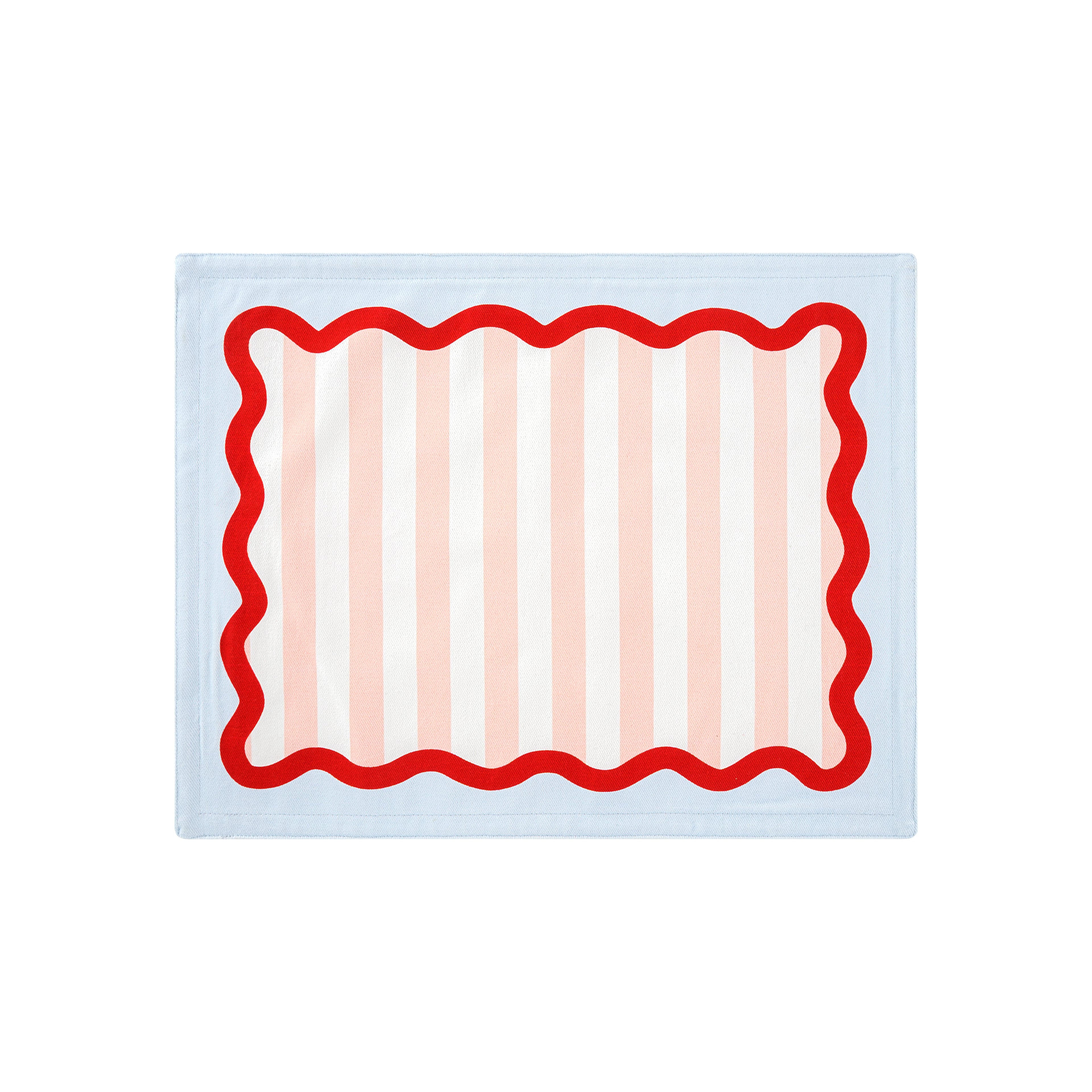 Rainbow Collection 4'lü Servis Altlığı Seti, Çift Taraflı/ MAVİ