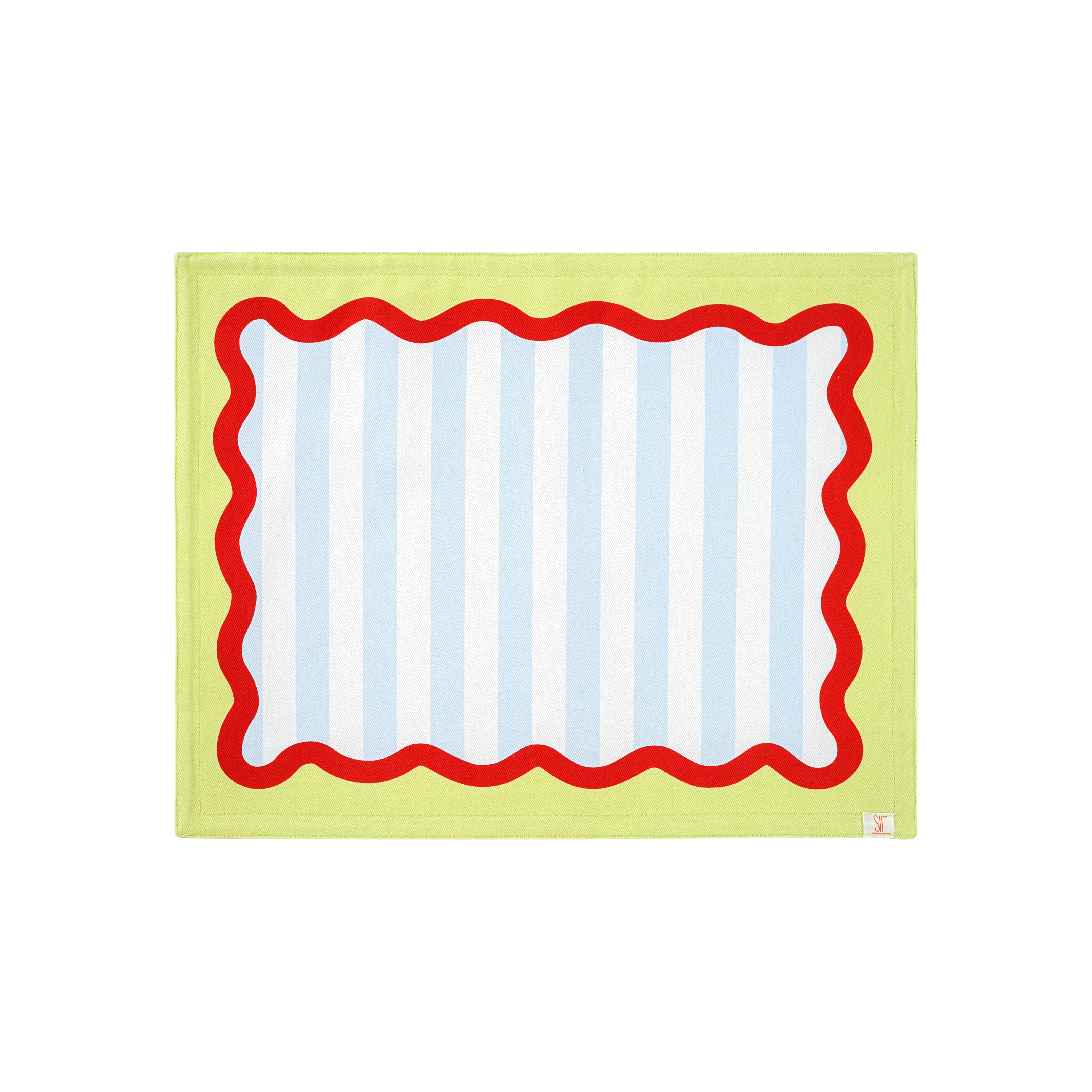 Rainbow Collection 4'lü Servis Altlığı Seti, Çift Taraflı/ YEŞİL