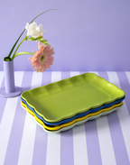 Rainbow Collection Servis Tepsisi - Kobalt