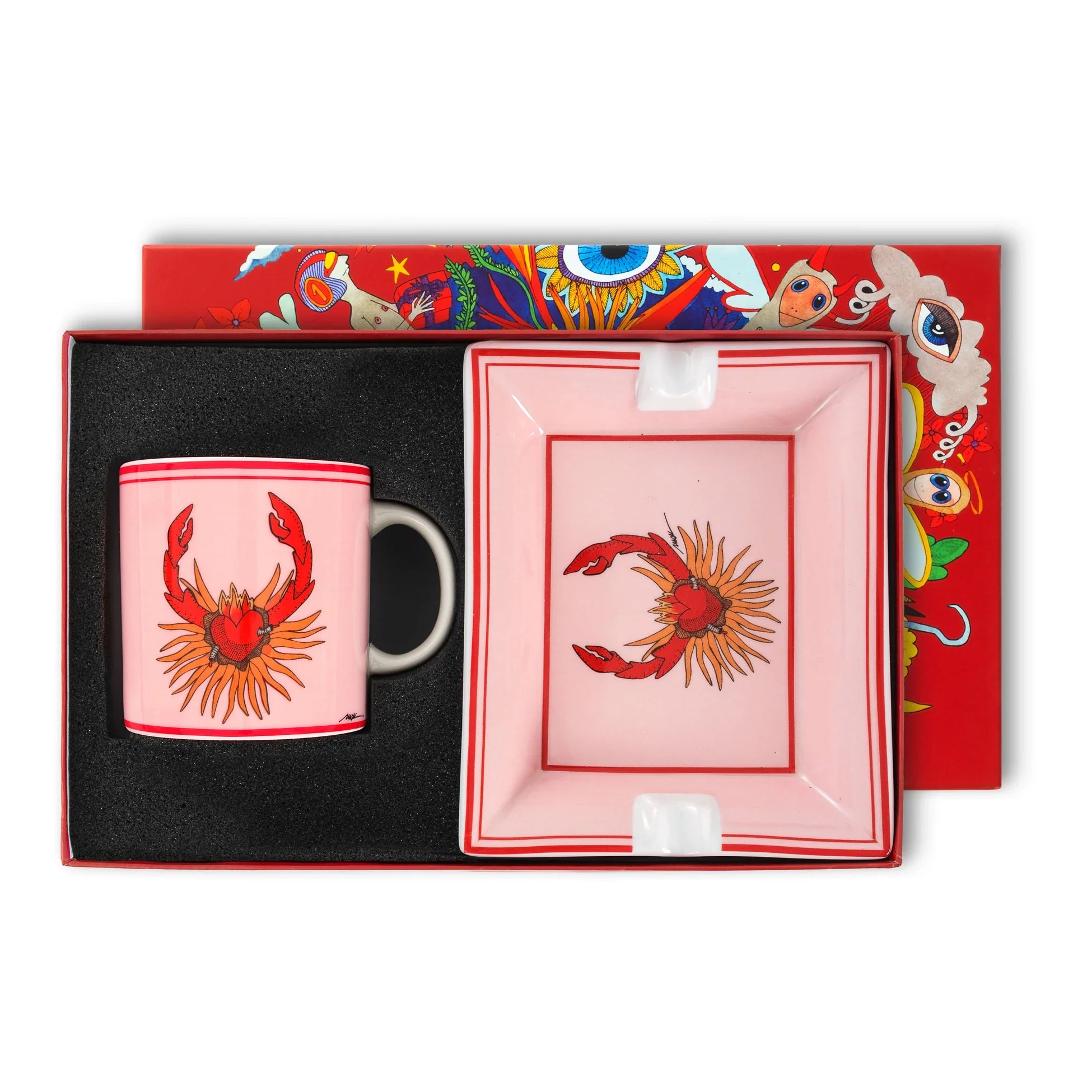 I Believe In Good Collection yengeç Küllük ve Kupa Seti / Hediye Kutulu