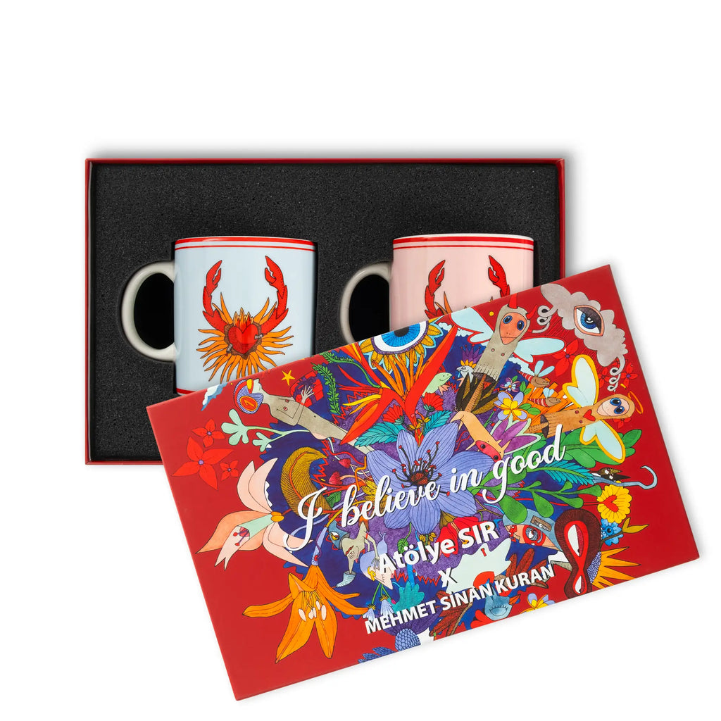 I Believe In Good Collection Yengeç 2'li Kupa Seti / Hediye Kutulu