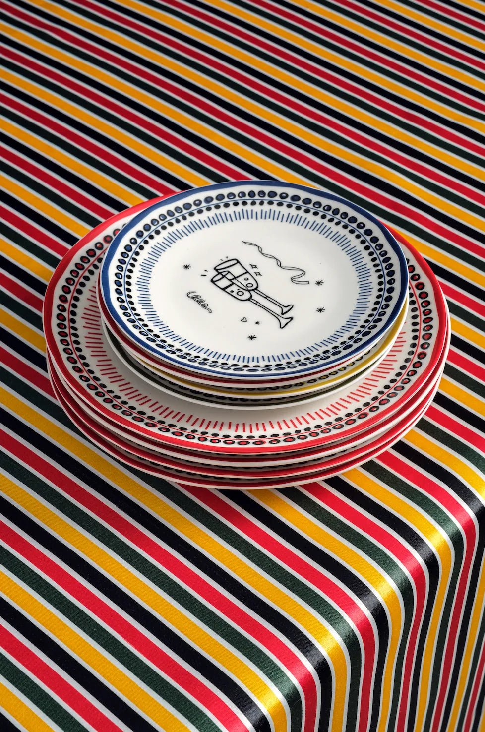 Holiday Collection Porselen Tatlı Tabağı, Mavi