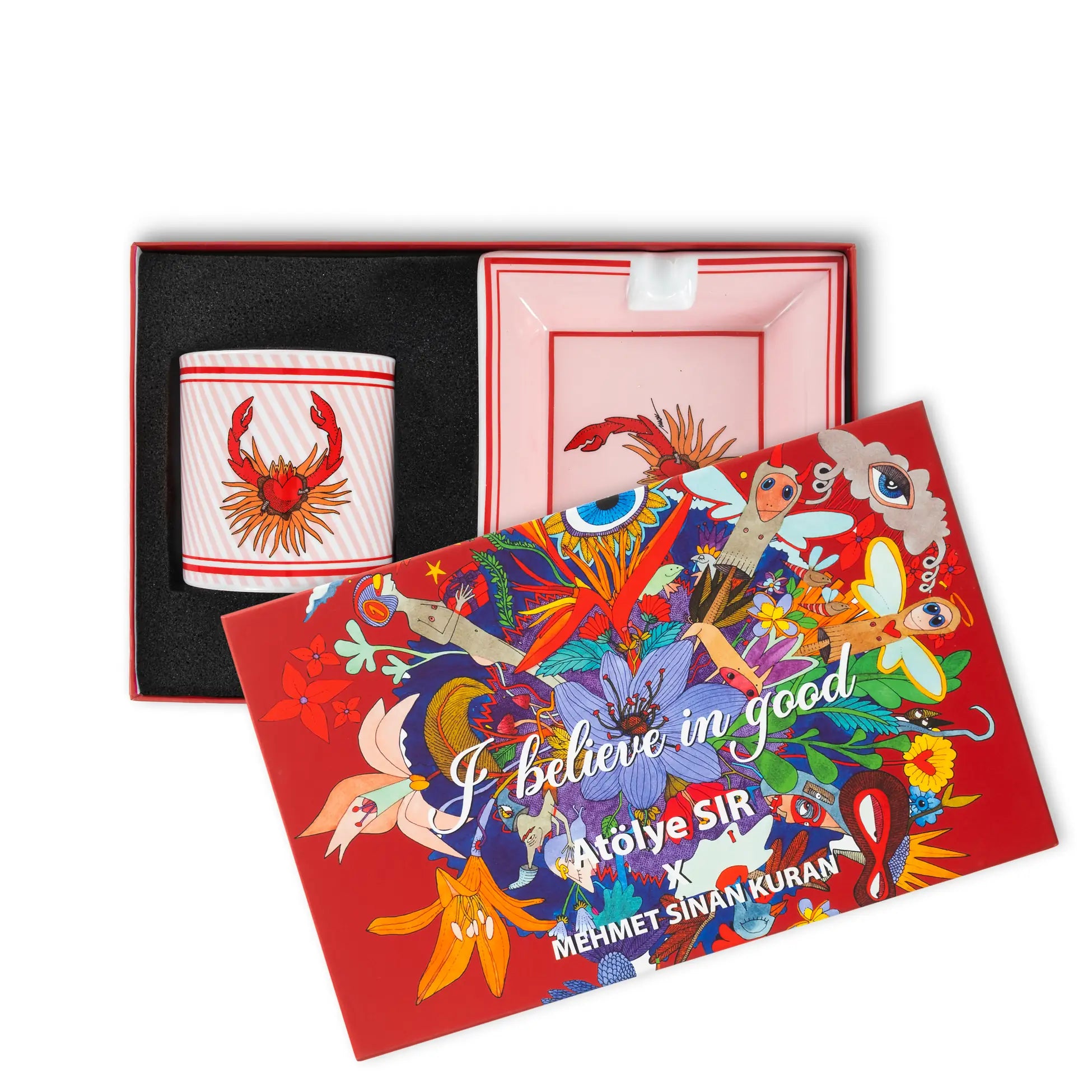 I Believe In Good Collection Yengeç Küllük ve Mum Hediye Kutulu