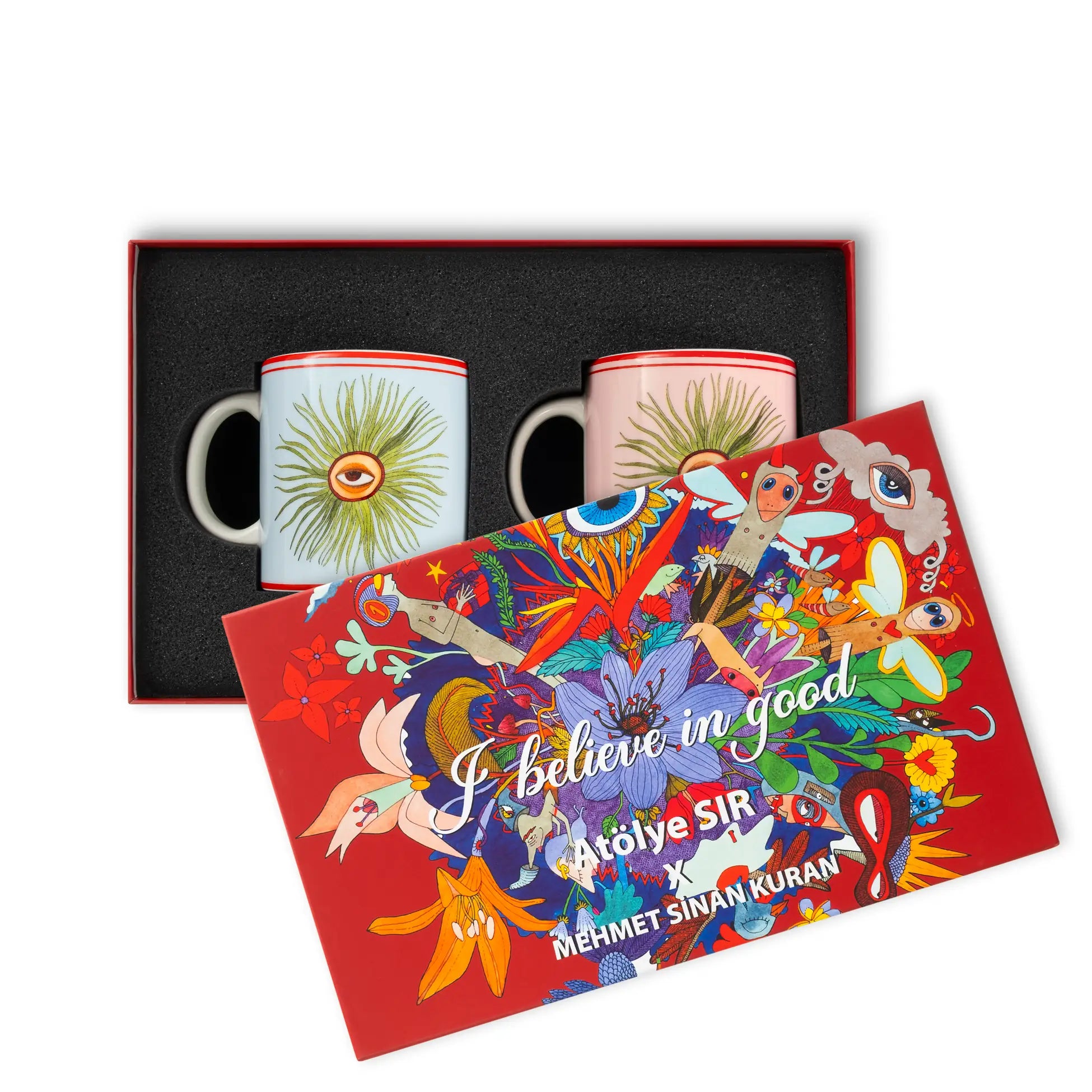 I Believe In Good Collection Göz 2'li Kupa Seti / Hediye Kutulu