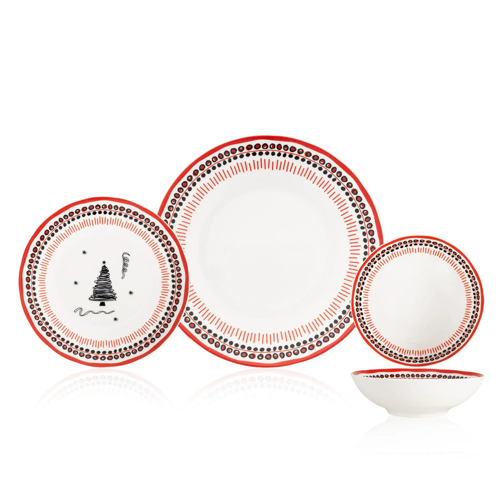 Holiday Collection Yemek Takımı, 12 Parça Kırmızı