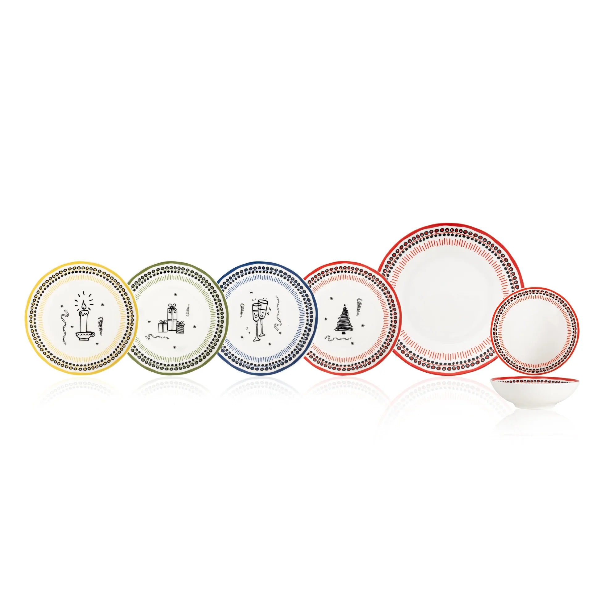 Holiday Collection Porselen Yemek Takımı 12 Parça/ Çok Renkli