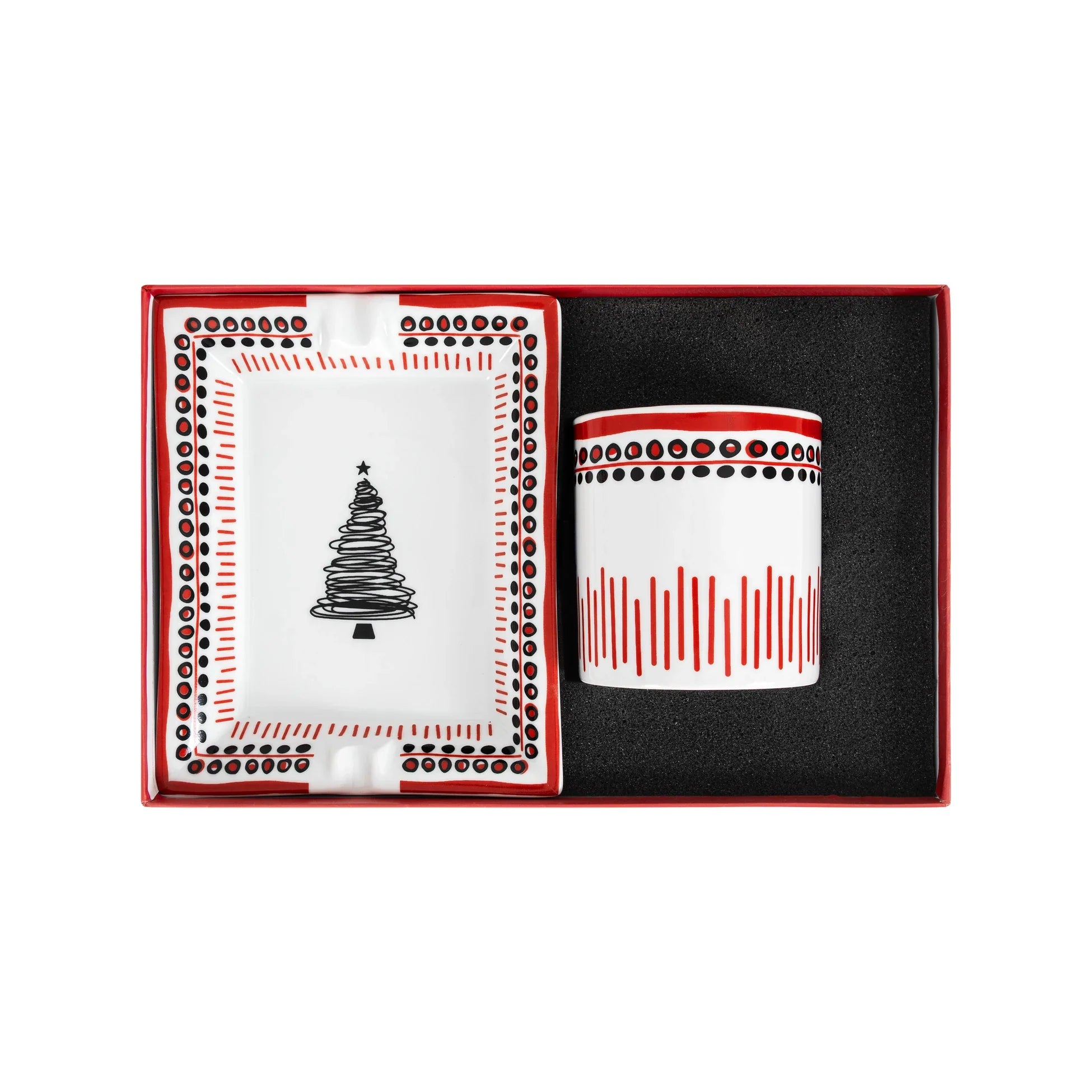 Holiday Collection Porselen Mum ve Küllük Seti / Hediye Kutulu