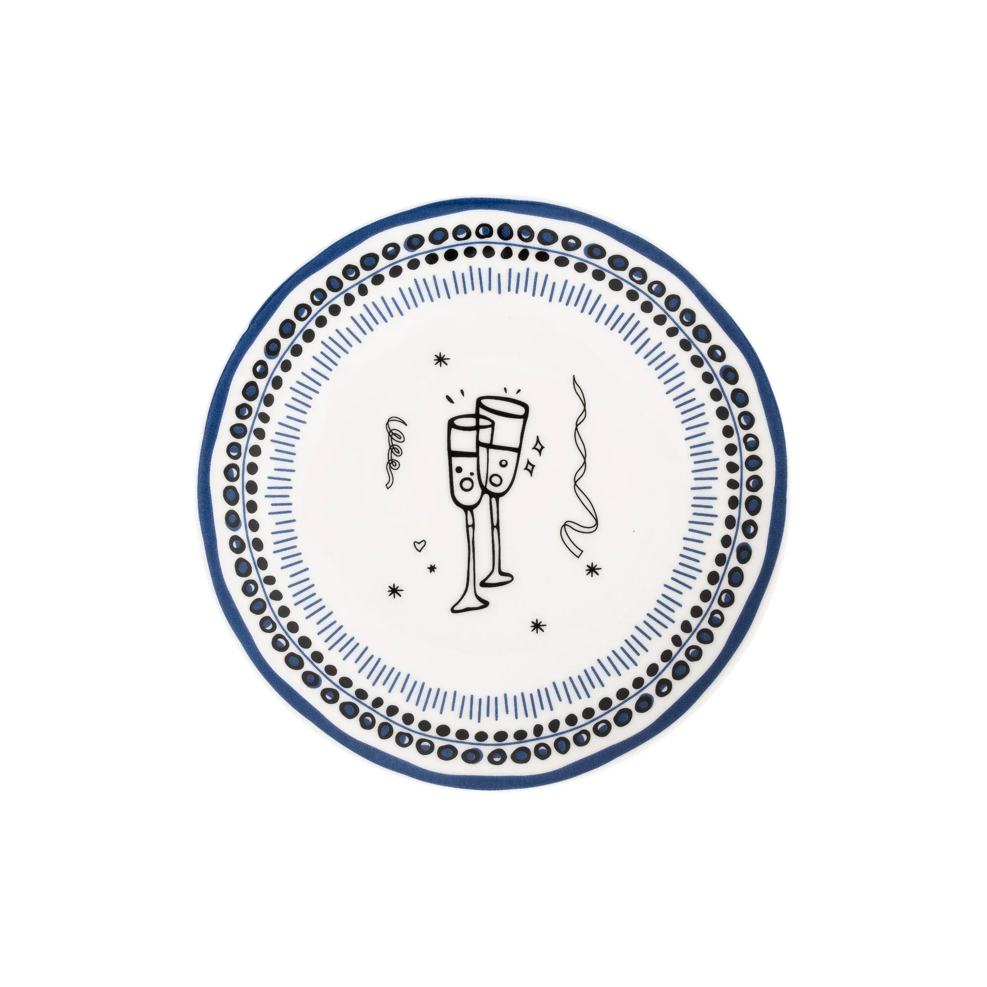 Holiday Collection Porselen Tatlı Tabağı, Mavi