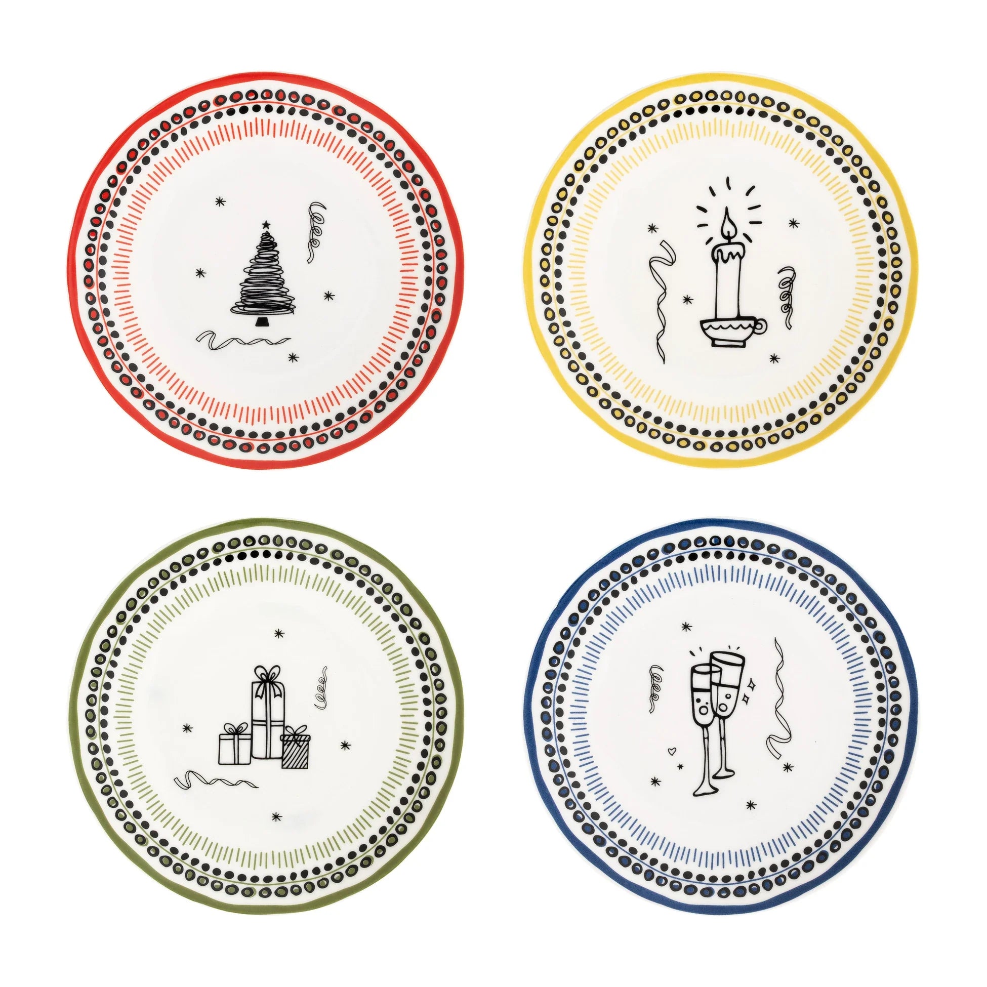 Holiday Collection Porselen Tatlı Tabağı Seti